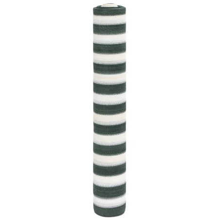 Filet brise-vue vert et blanc 1x10 m PEHD 195 g/m² 