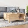 Table basse chêne sonoma 80x80x36,5 cm bois d'ingénierie 