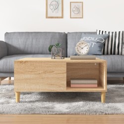 Table basse chêne sonoma 80x80x36,5 cm bois d'ingénierie 