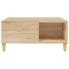 Table basse chêne sonoma 80x80x36,5 cm bois d'ingénierie 