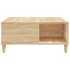 Table basse chêne sonoma 80x80x36,5 cm bois d'ingénierie 