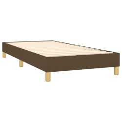 Sommier à lattes de lit et matelas et LED Marron foncé 90x190cm 