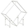 Portant de bois chauffage blanc 60x25x60 cm 