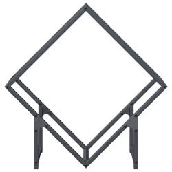 Portant de bois chauffage anthracite 60x25x60 cm 