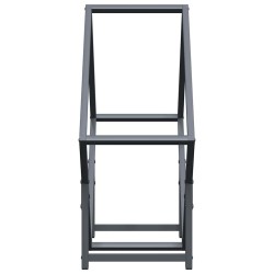 Portant de bois chauffage anthracite 60x25x60 cm 