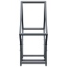 Portant de bois chauffage anthracite 60x25x60 cm 
