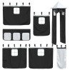 Lit superposé sans matelas avec toboggan blanc noir 90x190 cm 