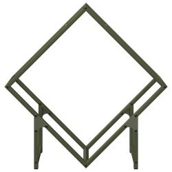 Portant de bois chauffage vert olive 60x25x60 cm 