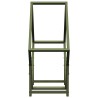 Portant de bois chauffage vert olive 60x25x60 cm 