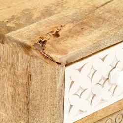 Meuble TV 120x30x40 cm Bois massif de manguier 