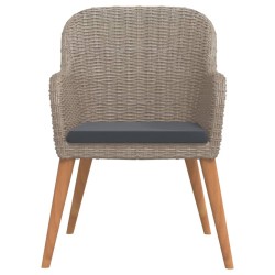 Ensemble à manger de jardin avec coussins 3 pcs marron 
