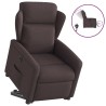 Fauteuil inclinable électrique marron foncé tissu 