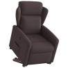 Fauteuil inclinable électrique marron foncé tissu 