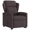 Fauteuil inclinable électrique marron foncé tissu 