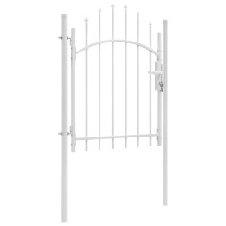 Portail de jardin Acier 1 x 1,75 m Blanc 