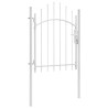 Portail de jardin Acier 1 x 1,75 m Blanc 