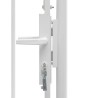 Portail de jardin Acier 1 x 1,75 m Blanc 