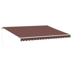 Auvent manuel rétractable marron 450x300 cm 