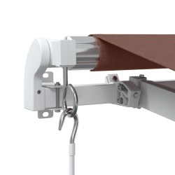 Auvent manuel rétractable marron 450x300 cm 