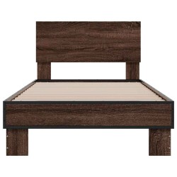 Cadre de lit sans matelas chêne marron 100x200 cm 