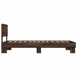 Cadre de lit sans matelas chêne marron 100x200 cm 