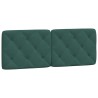 Lit avec matelas vert foncé 140x190 cm velours 