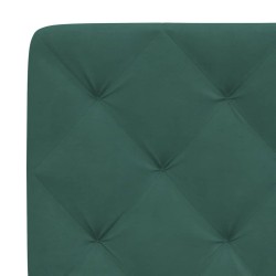 Lit avec matelas vert foncé 140x190 cm velours 