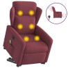Fauteuil inclinable de massage électrique Rouge bordeaux Tissu 