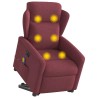 Fauteuil inclinable de massage électrique Rouge bordeaux Tissu 
