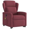 Fauteuil inclinable de massage électrique Rouge bordeaux Tissu 