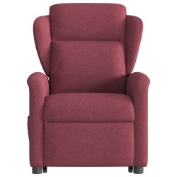 Fauteuil inclinable de massage électrique Rouge bordeaux Tissu 