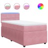 Sommier à lattes de lit avec matelas Rose 90x190 cm Velours 