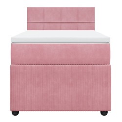 Sommier à lattes de lit avec matelas Rose 90x190 cm Velours 