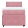 Sommier à lattes de lit avec matelas Rose 90x190 cm Velours 
