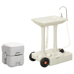Ensemble de toilette et support de lavage des mains de camping 