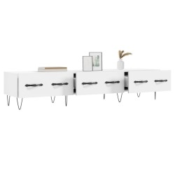 Meuble TV blanc 150x36x30 cm bois d'ingénierie 