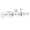Meuble TV blanc 150x36x30 cm bois d'ingénierie 