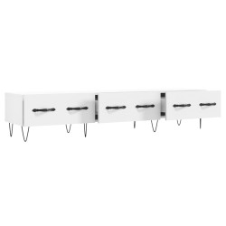 Meuble TV blanc 150x36x30 cm bois d'ingénierie 