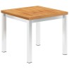 Table d'appoint de jardin 45x45x38 cm Bois d'acacia et inox 