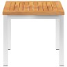 Table d'appoint de jardin 45x45x38 cm Bois d'acacia et inox 