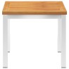 Table d'appoint de jardin 45x45x38 cm Bois d'acacia et inox 