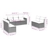 Salon de jardin avec coussins 7 pcs beige résine tressée 