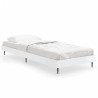 Cadre de lit sans matelas blanc brillant 75x190 cm 