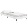 Cadre de lit sans matelas blanc brillant 75x190 cm 
