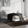 Cadre de lit sans matelas blanc brillant 75x190 cm 