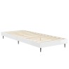 Cadre de lit sans matelas blanc brillant 75x190 cm 