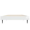 Cadre de lit sans matelas blanc brillant 75x190 cm 