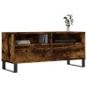 Meuble TV chêne fumé 100x34,5x44,5 cm bois d'ingénierie 
