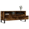 Meuble TV chêne fumé 100x34,5x44,5 cm bois d'ingénierie 