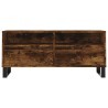Meuble TV chêne fumé 100x34,5x44,5 cm bois d'ingénierie 